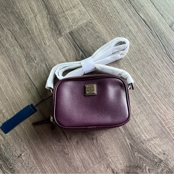 NWT Dooney & Bourke Saffiano Leather Sawyer Crossbody Bag • Plum Wine - Picture 9 of 15